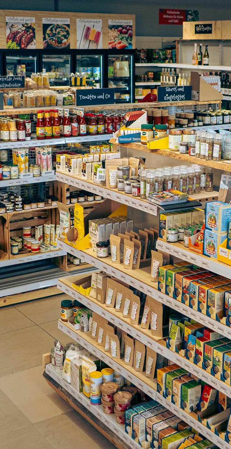 Bio-Lebensmittel im Sunnseit Biomarkt
