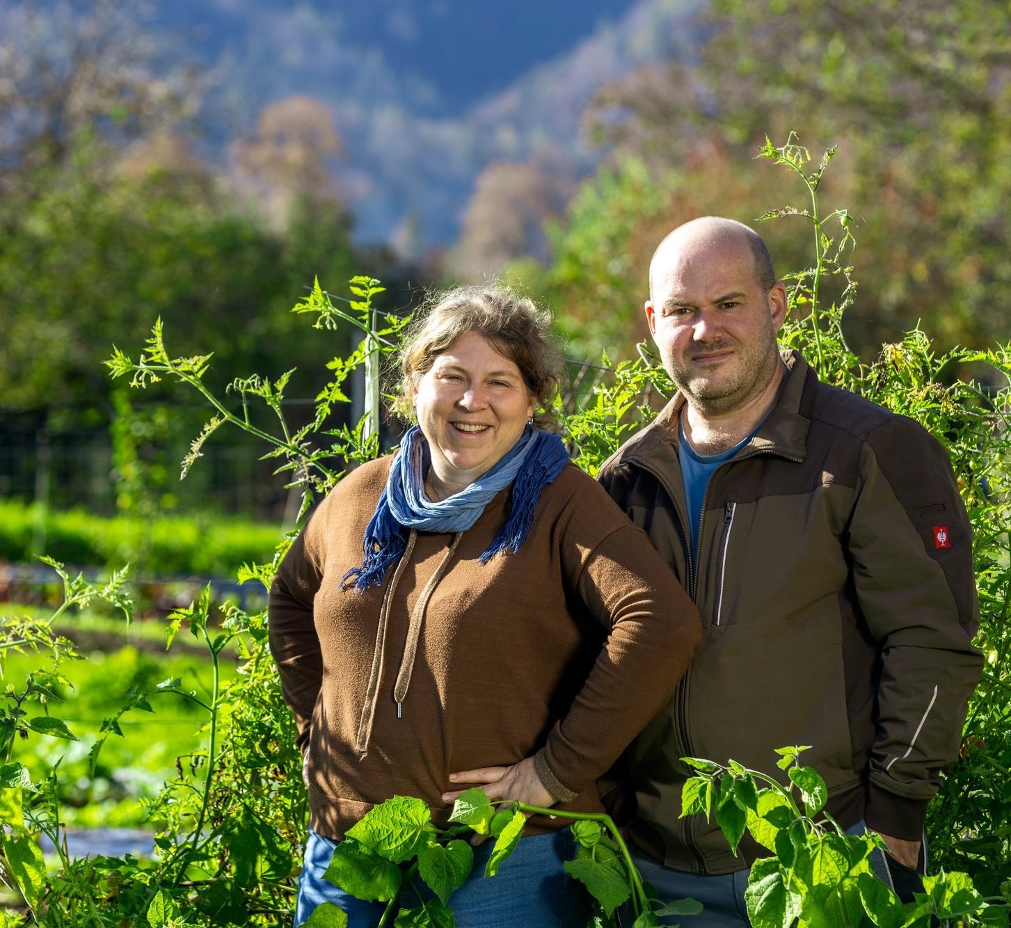 Andrea und Martin Drack im Marktgarten in Grünau