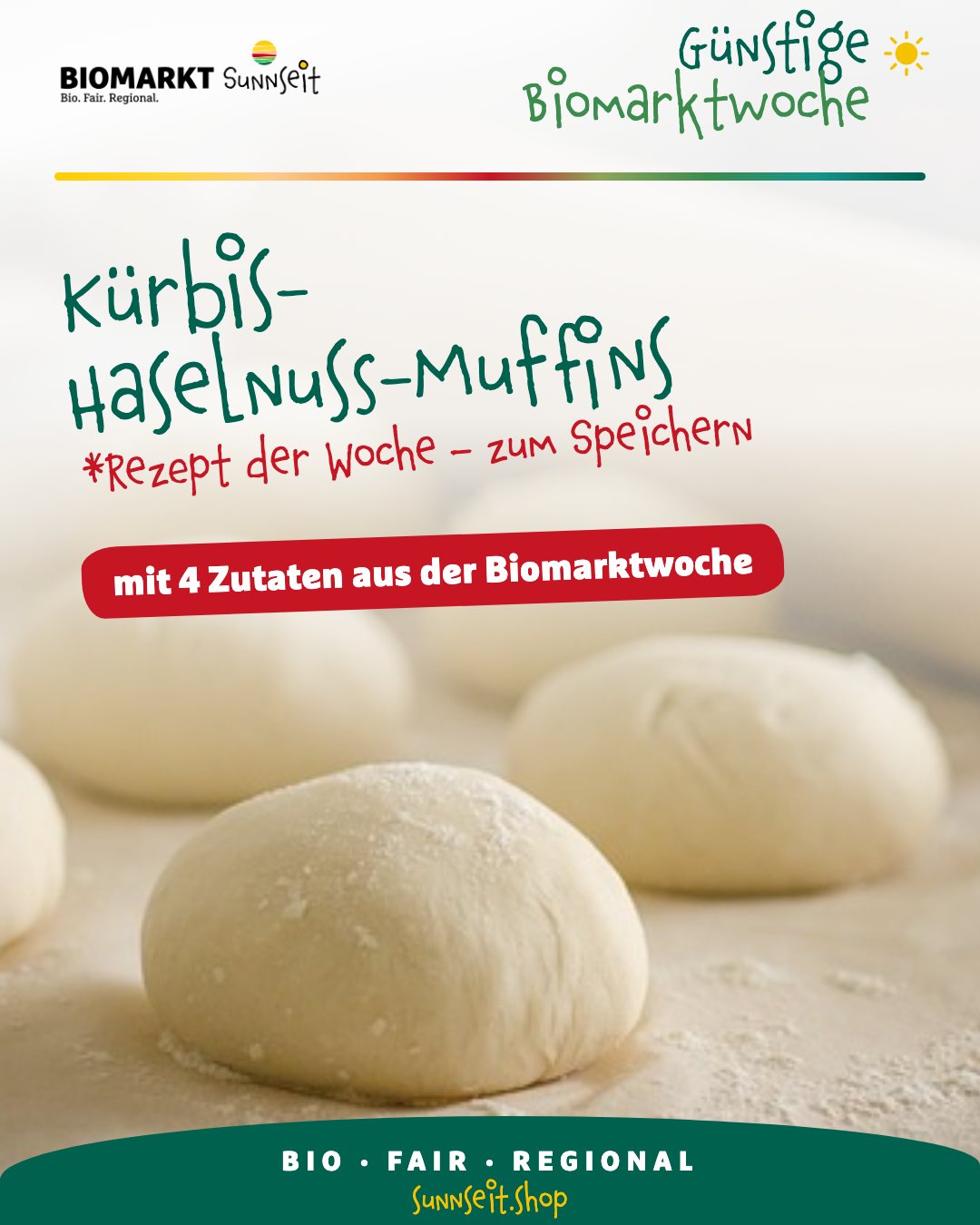 Kürbis-Haselnuss-Muffins – Rezept der Woche aus der Günstigen Biomarktwoche KW 42